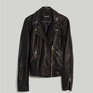 Madewell washed leather motorcycle jacket